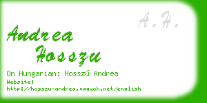 andrea hosszu business card